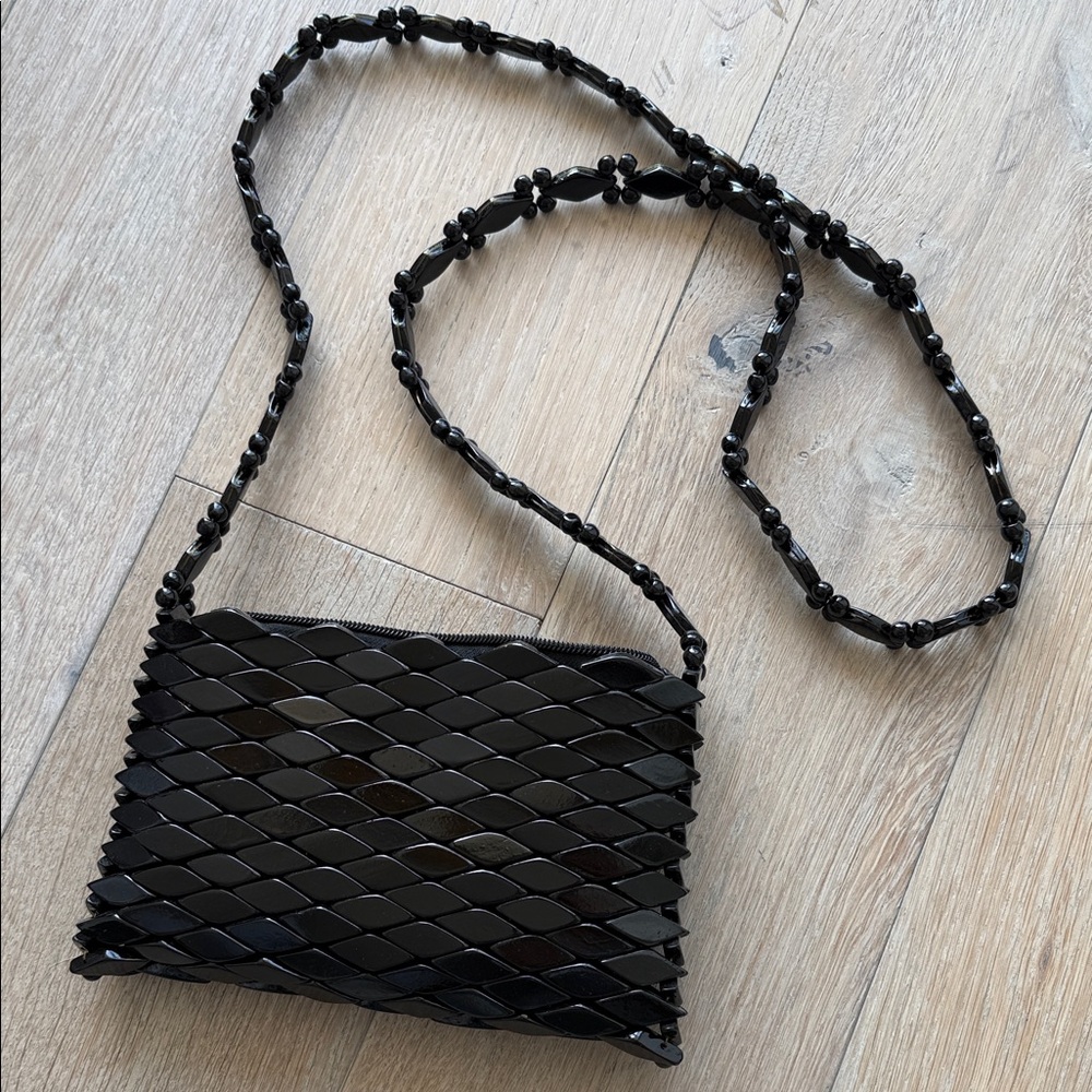 Elegant Black Beaded Women's Bag really unique new !!